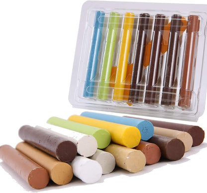 14 Colors Wood Filler Sticks with Scraper for Furniture, Floors, Tables