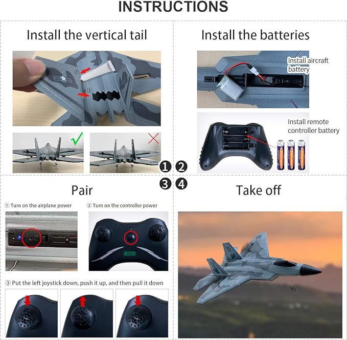 RC Airplane with remote Controlled Flying Toy for Kids and Adults