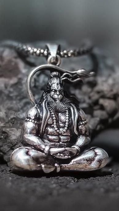 Hanuman Silver Locket With Chain - trusted by 27,431+ People