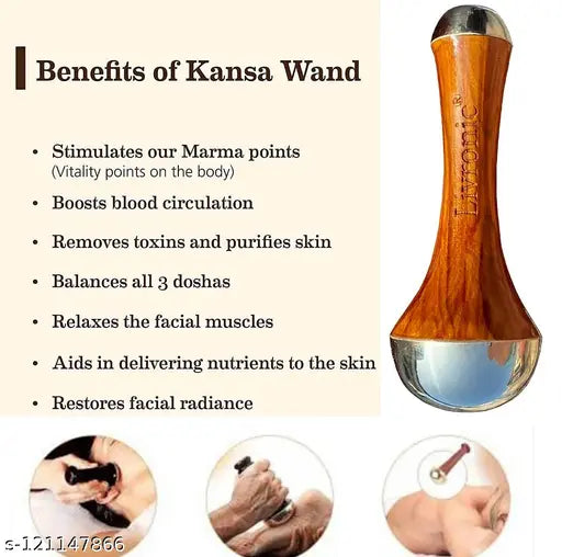 Kansa Wand 2-in-1 (Face & Foot Detox Massager)