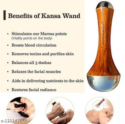 Kansa Wand 2-in-1 (Face & Foot Detox Massager)